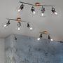 Ceiling light Madras I Solid wood 2-bulb Silver 2
