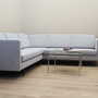 Corner sofa textile grey 1990s 1