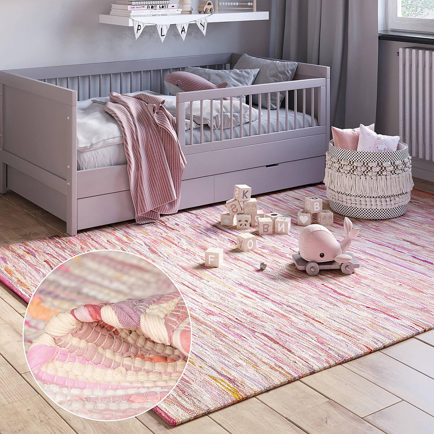 Amira Short Pile Rug Cotton Multicolored 2