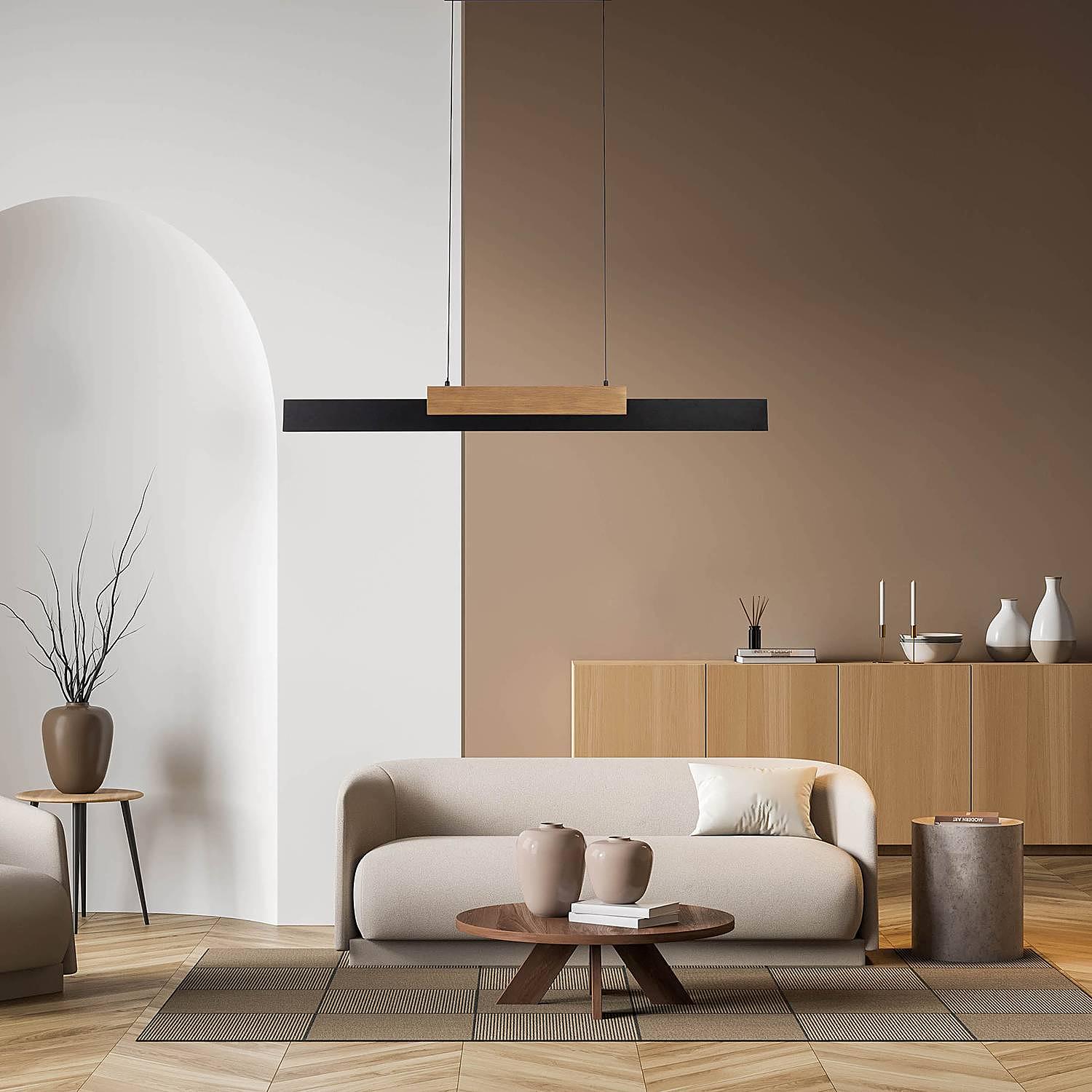 LED-Pendelleuchte Wiebke Metall Eiche Massiv 2