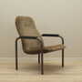 Vintage Sessel Textil Metall Braun 1960er Jahre 9