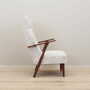 Sedia Vintage Teak Velluto Bianco Anni '70 5