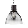 Pendant lamp Londo smoked glass iron 0