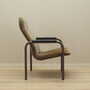 Vintage Sessel Textil Metall Braun 1960er Jahre 8