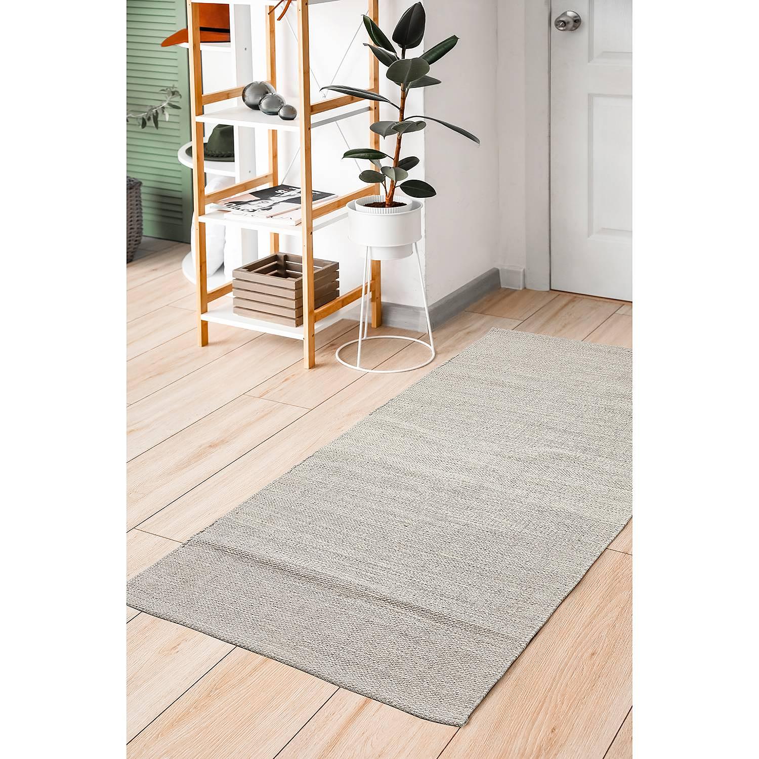 Kurzflorläufer Opland Baumwolle Taupe 70 x 140 cm 2