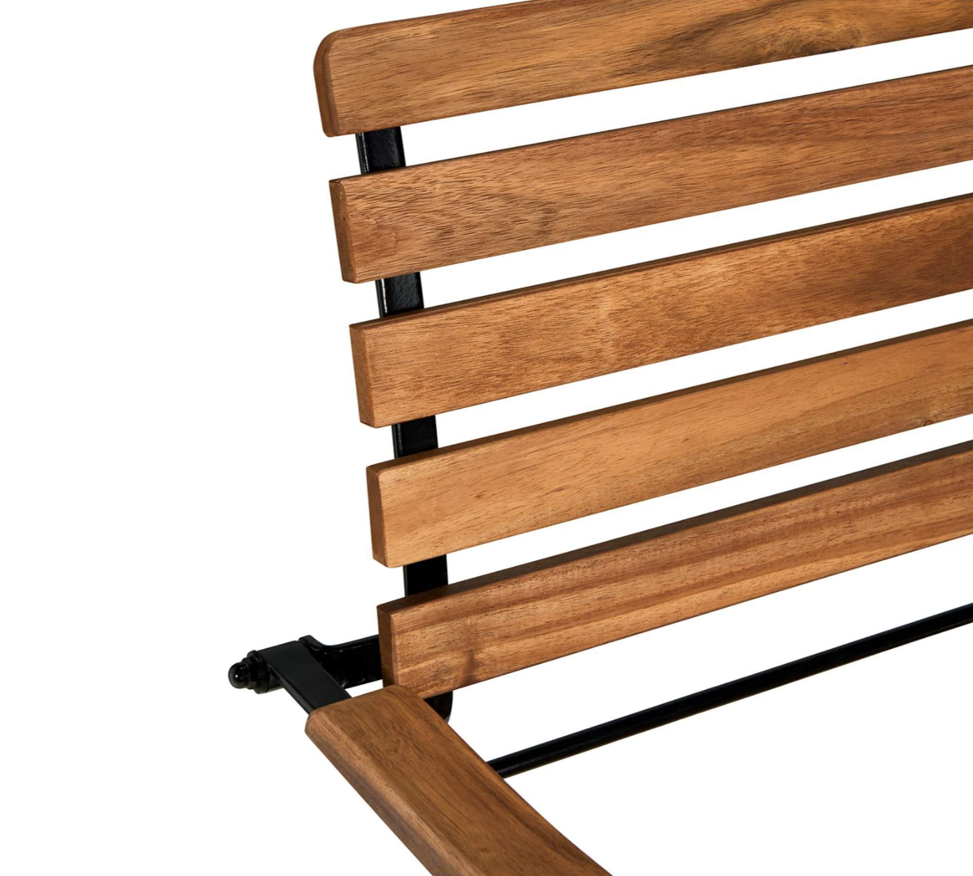Gartenstuhl Metall Akazienholz Geölt 4
