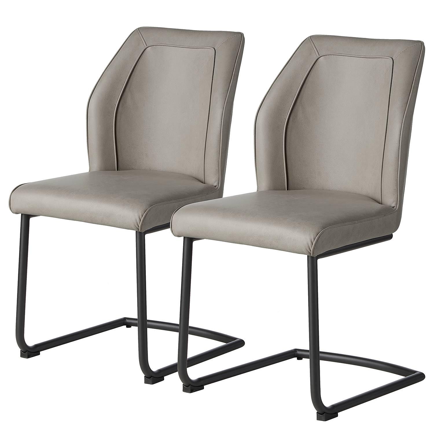 2x cantilever chair Kabuy anthracite 1