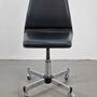 Vintage Bürostuhl Metall Holz Schwarz Braun 1960er Jahre 1