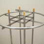Vintage coat rack metal silver 1990s 3