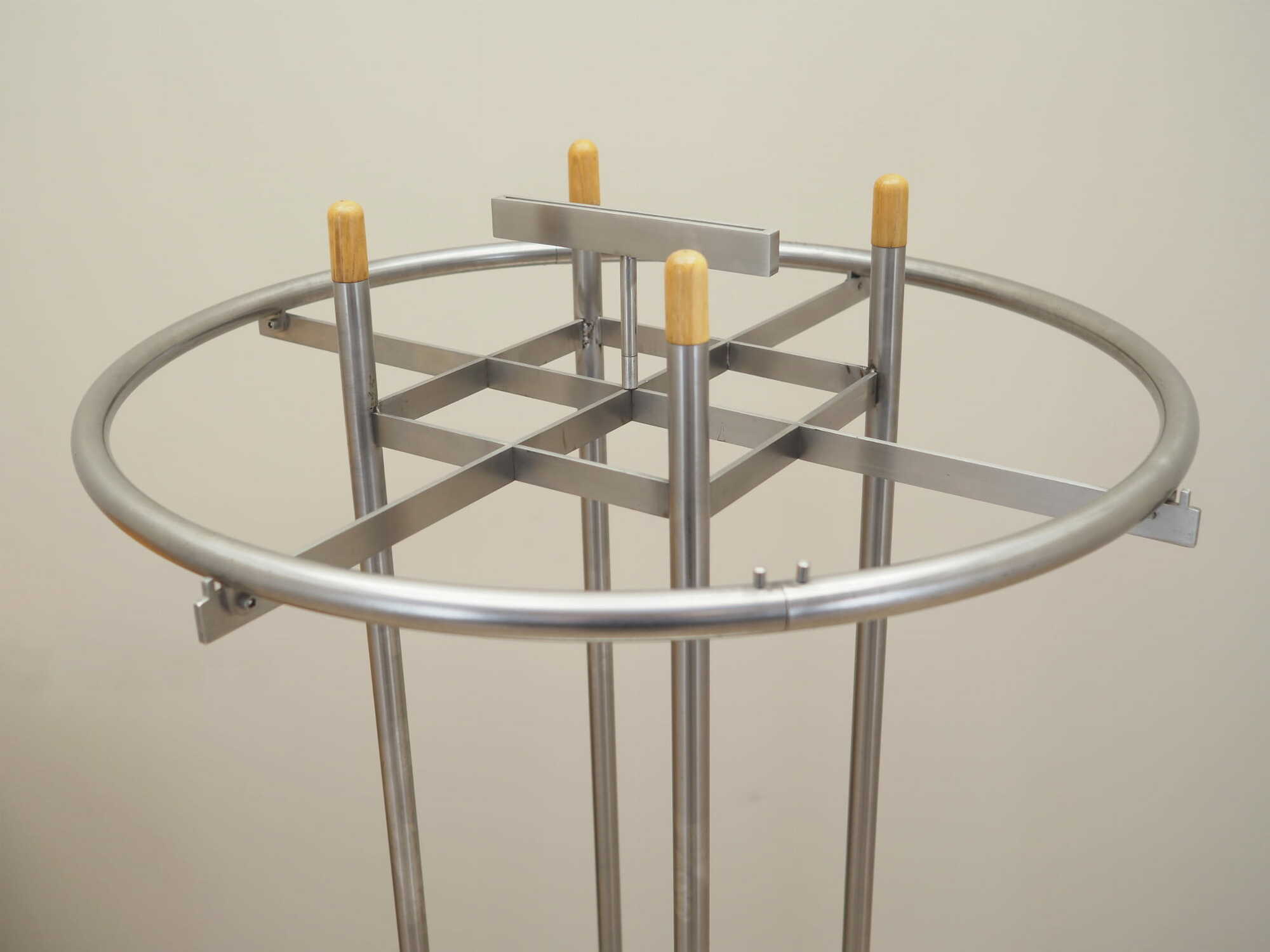 Vintage coat rack metal silver 1990s 3