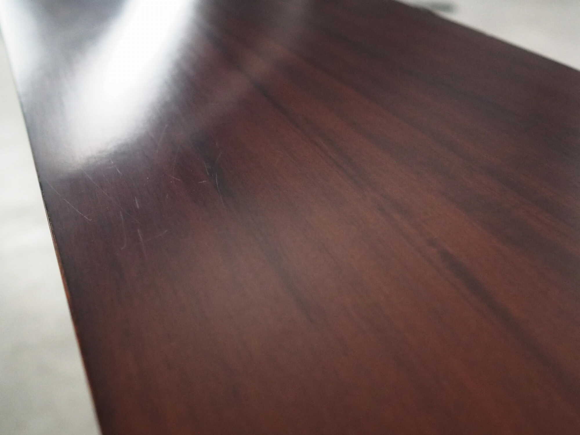 Vintage bookshelf mahogany brown 1970s 7