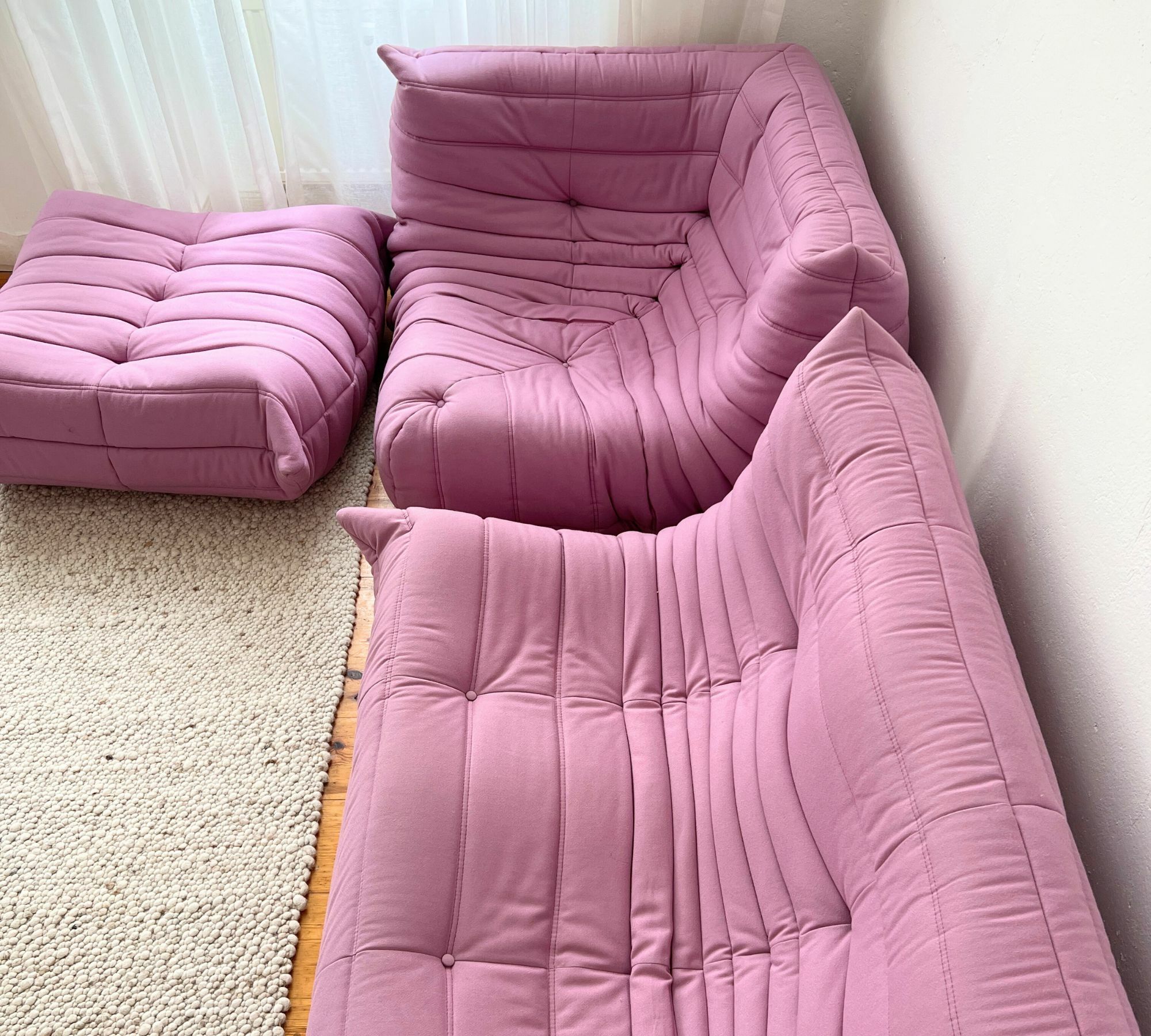 Togo Sofa 3-Teilig Ligne Roset Rosa 6
