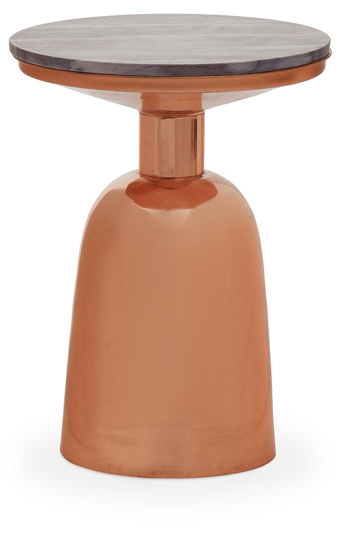 Amira Beistelltisch mit Marmorplatte Weiß 0