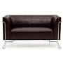 CURACAO Lounge Sofa Faux Leather Brown 0