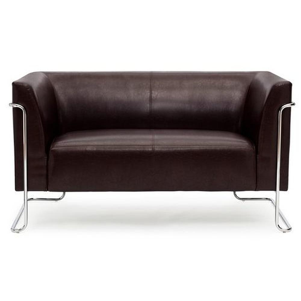 CURACAO Lounge Sofa Faux Leather Brown 0