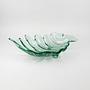 Vintage bowl pressed glass green 1980s 0