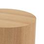 2x Side table Elipse Round Real wood veneer Oak Light 1