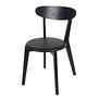 2x Dining chair faux leather wood black 1