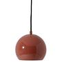 Ball Pendelleuchte Glänzend Rot Ø18cm 0