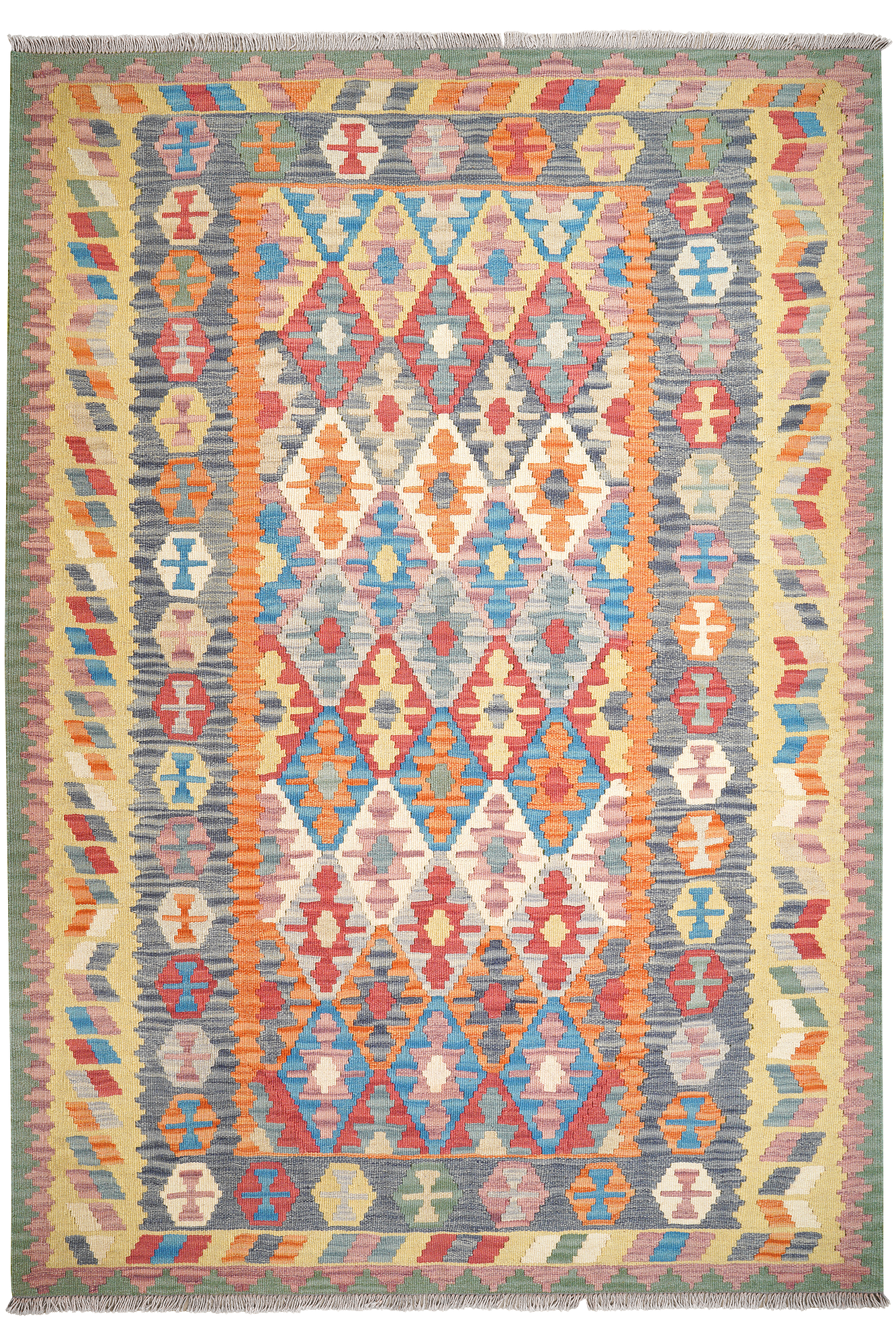 Kelim Gashgai Carpet Wool Multicolored 0