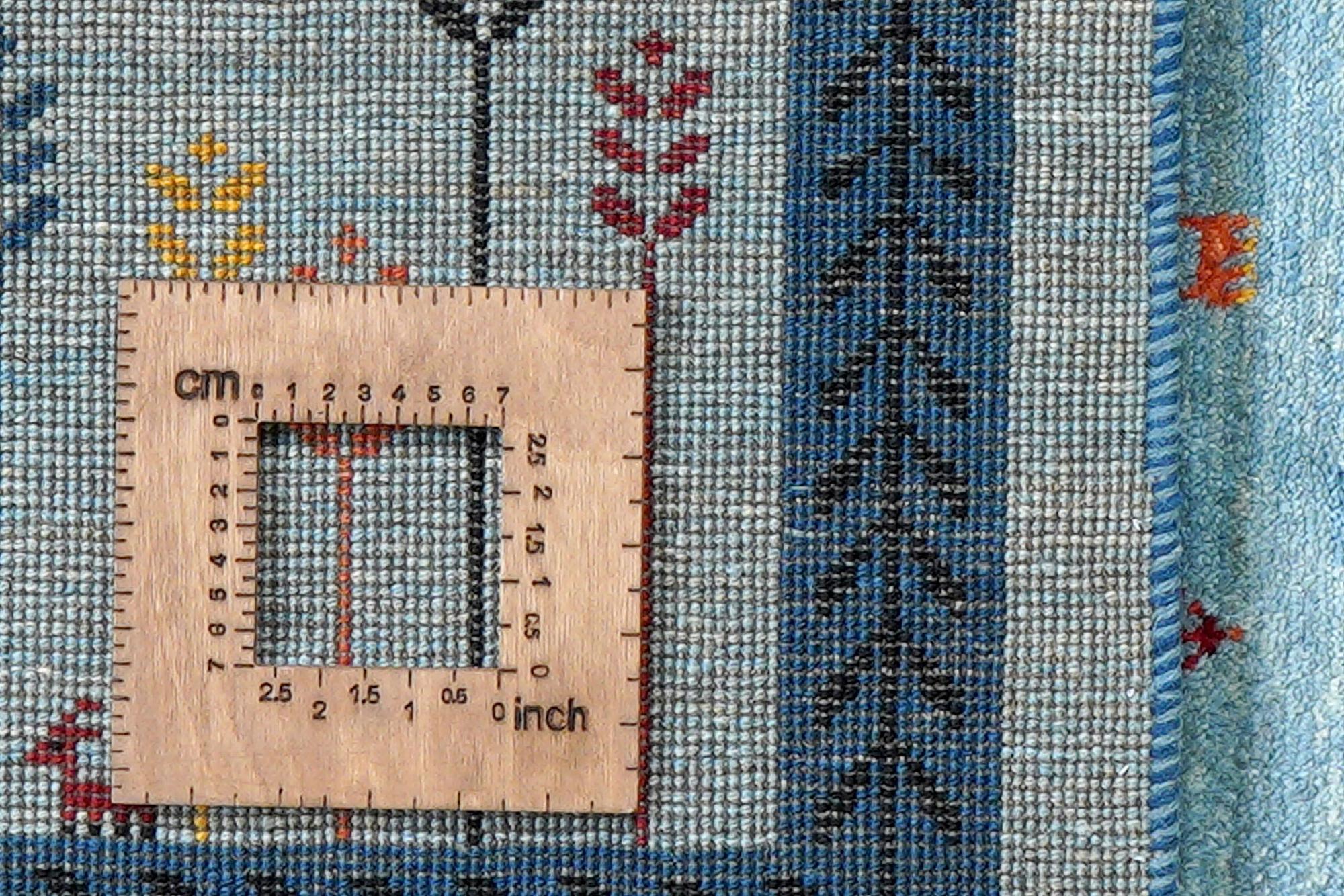 Rizbaf Gabbeh-Teppich Wolle Blau 6