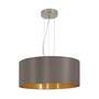 Pendant light Web fabric Brushed steel 1