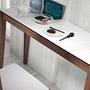 Console Walnut wood Marble look 4
