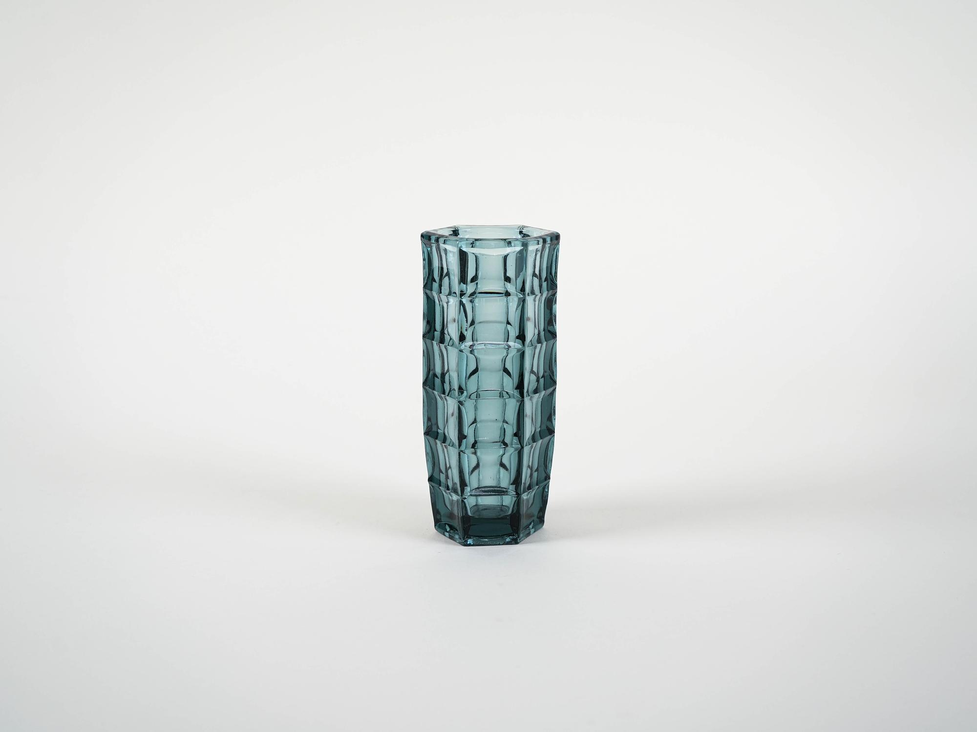 Glass vase 1970s 2