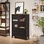 Chest of Drawers Thenon II Metal Black Brown 2