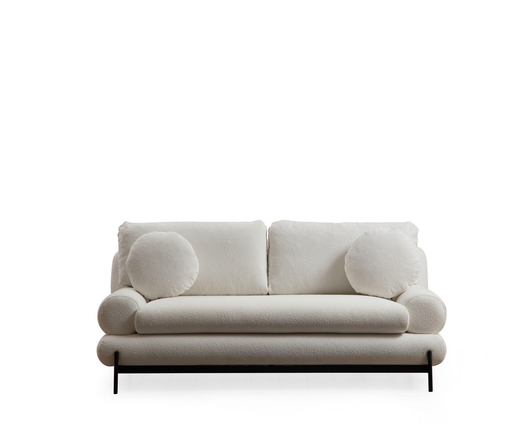 Modern sofa 2-seater White 6