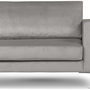 Portobello Sofa Récamiere Links Samt Metall Hellgrau 3