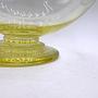 Vintage Art Deco Bowle Set Glas Gelb 1930er Jahre 2