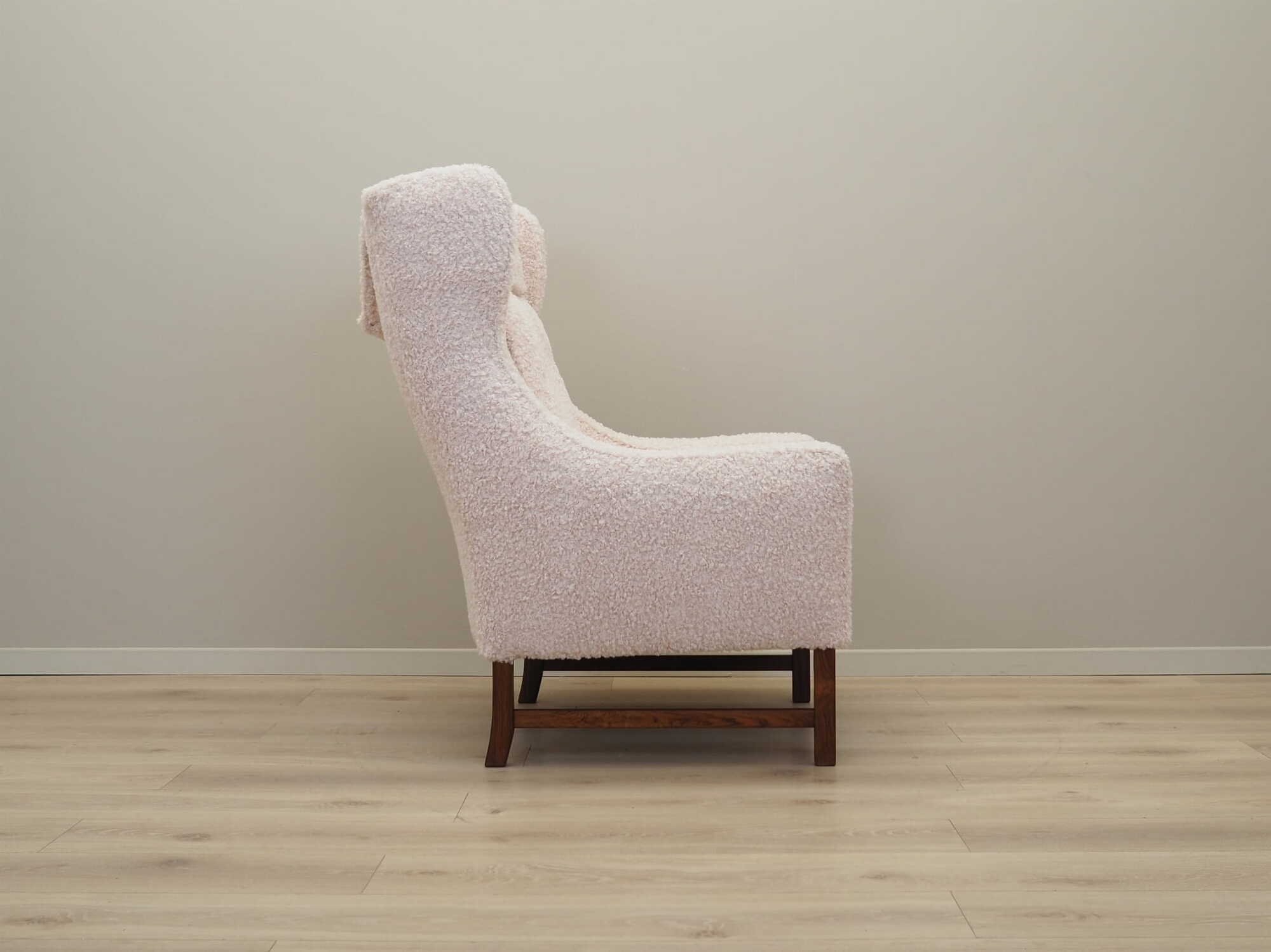 Chair Textile Wood Cream 1970s 7