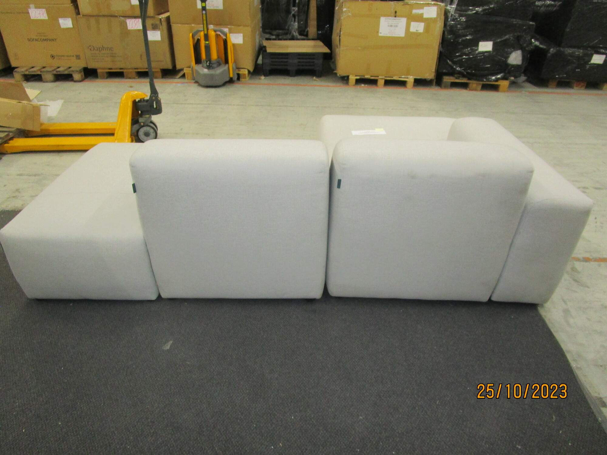 Pyllow Sofa Récamiere Links Webstoff Lichtgrau 6
