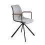 Dining chair with armrests Textile Grey 0