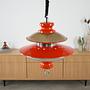Hanging lamp Metal Orange 1970s 3