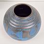 Set Vintage Vase Keramik Blau  4