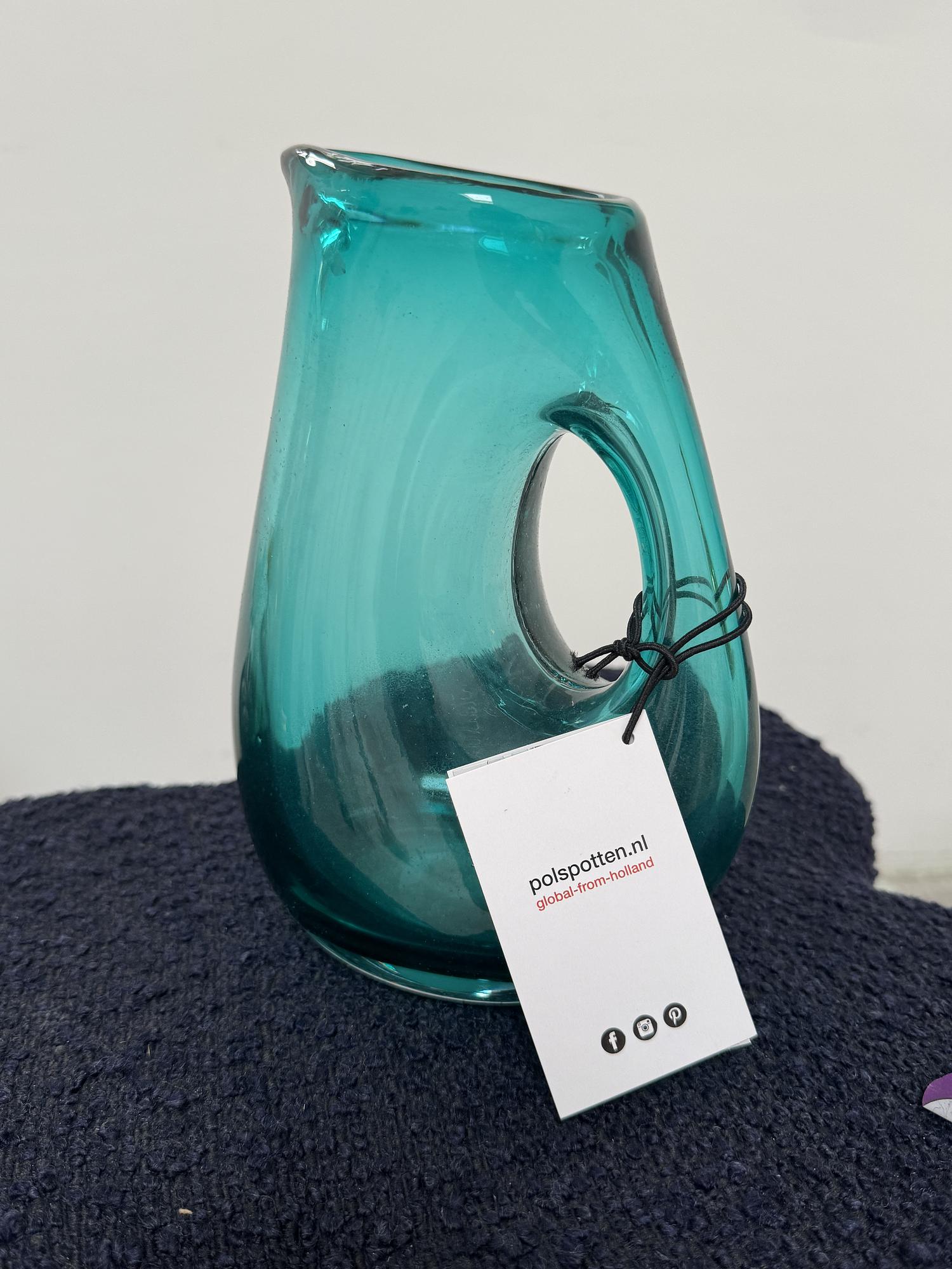 Pitcher with hole Glass Green 2