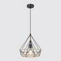 Geometric pendant lamp Natural fiber 1