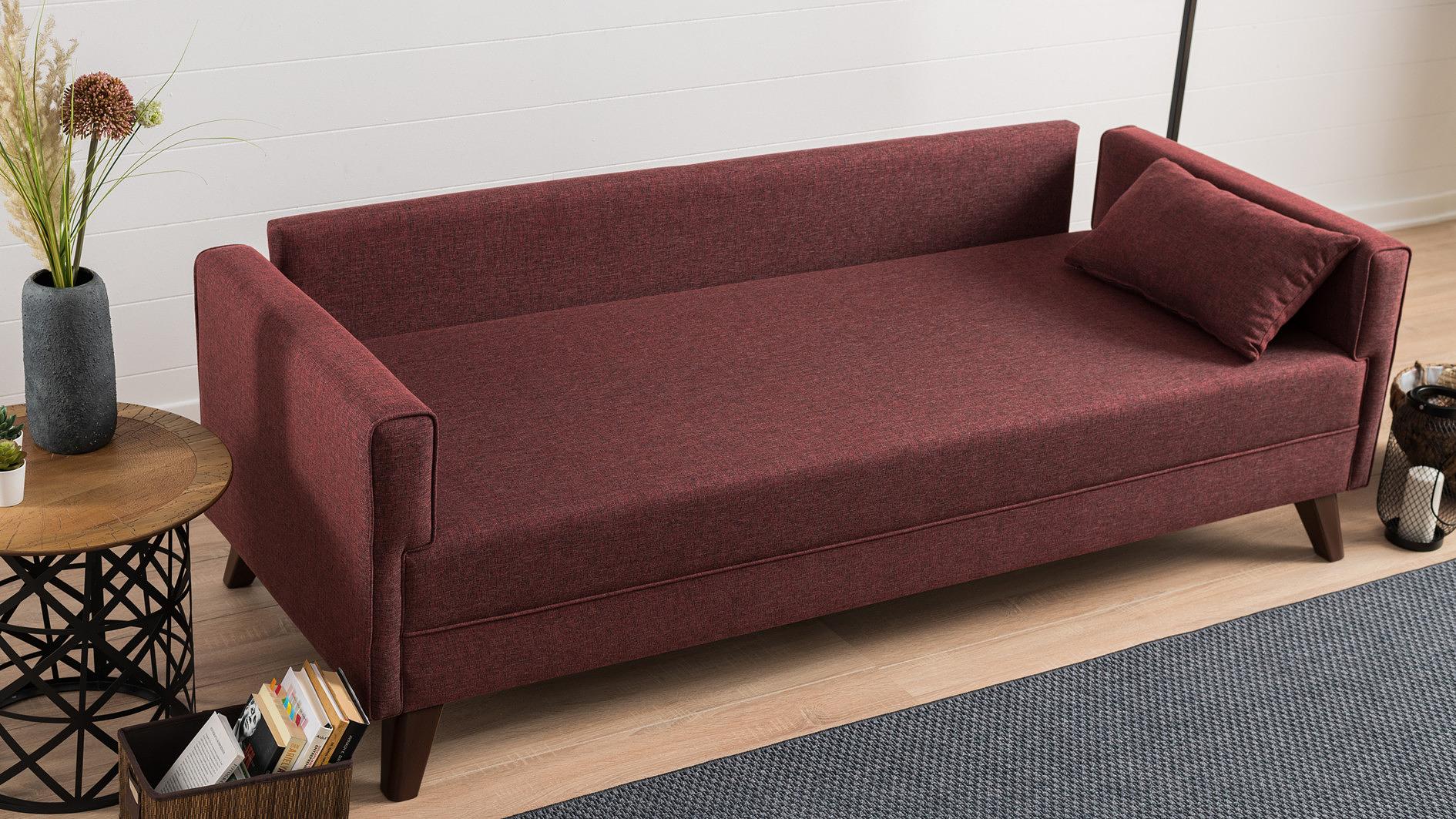 Bella Sofa 3-Sitzer Rot 3