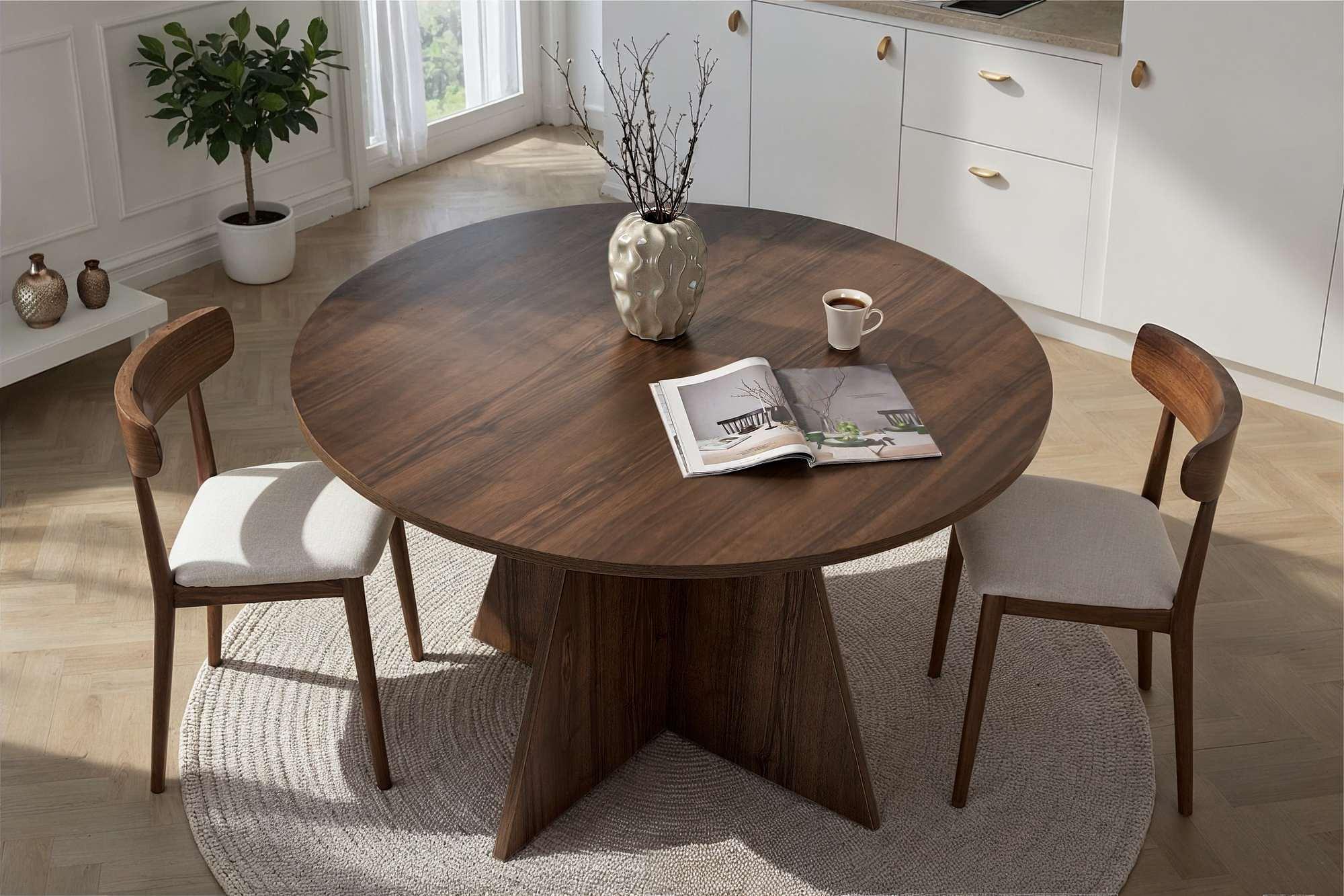 Virella Dining table Walnut Ø120 cm 2
