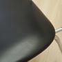 Dining chair faux leather metal 1970s 14