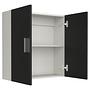 Zalo Wall Cabinet White Black 4