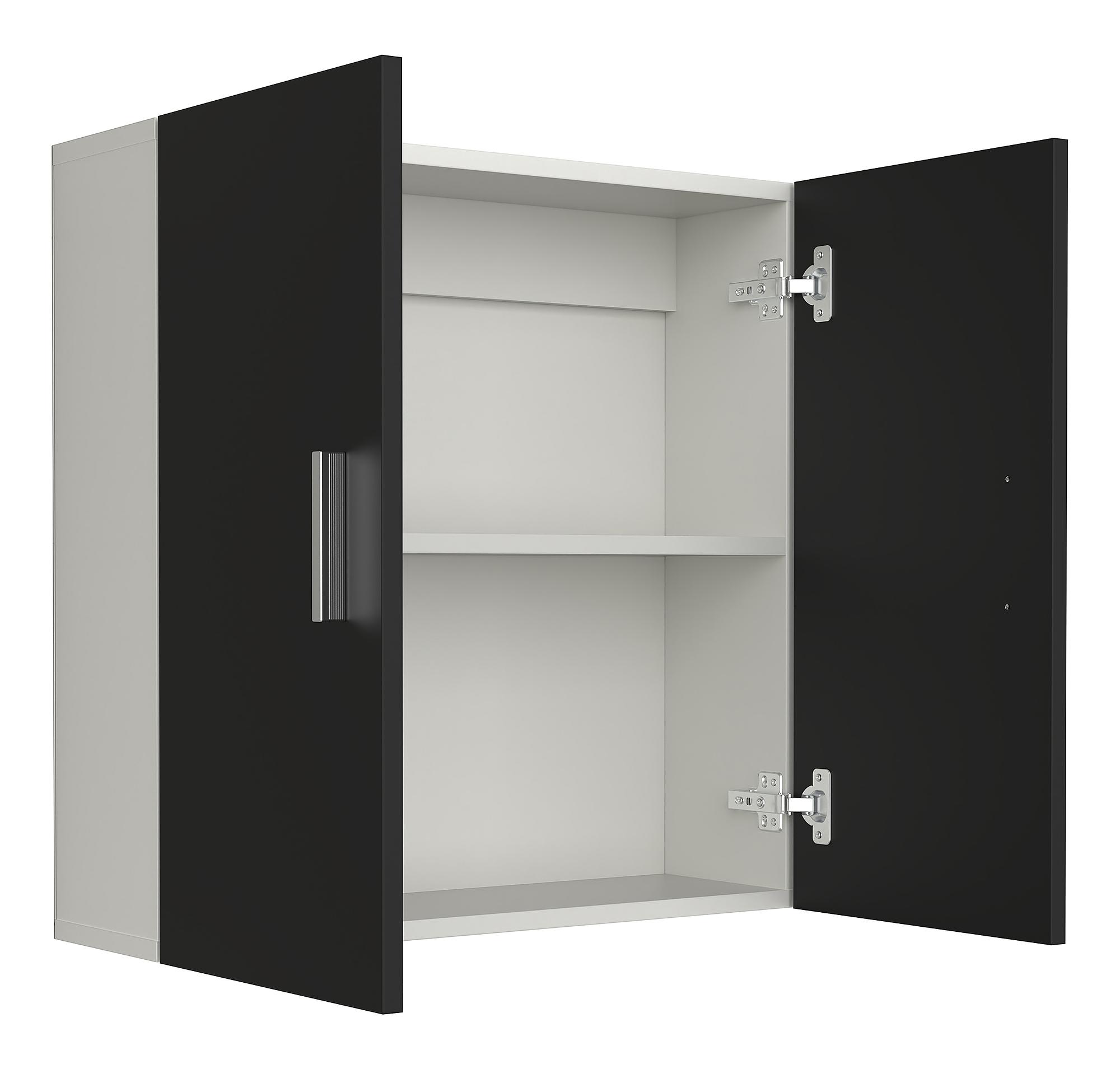 Zalo Wall Cabinet White Black 4