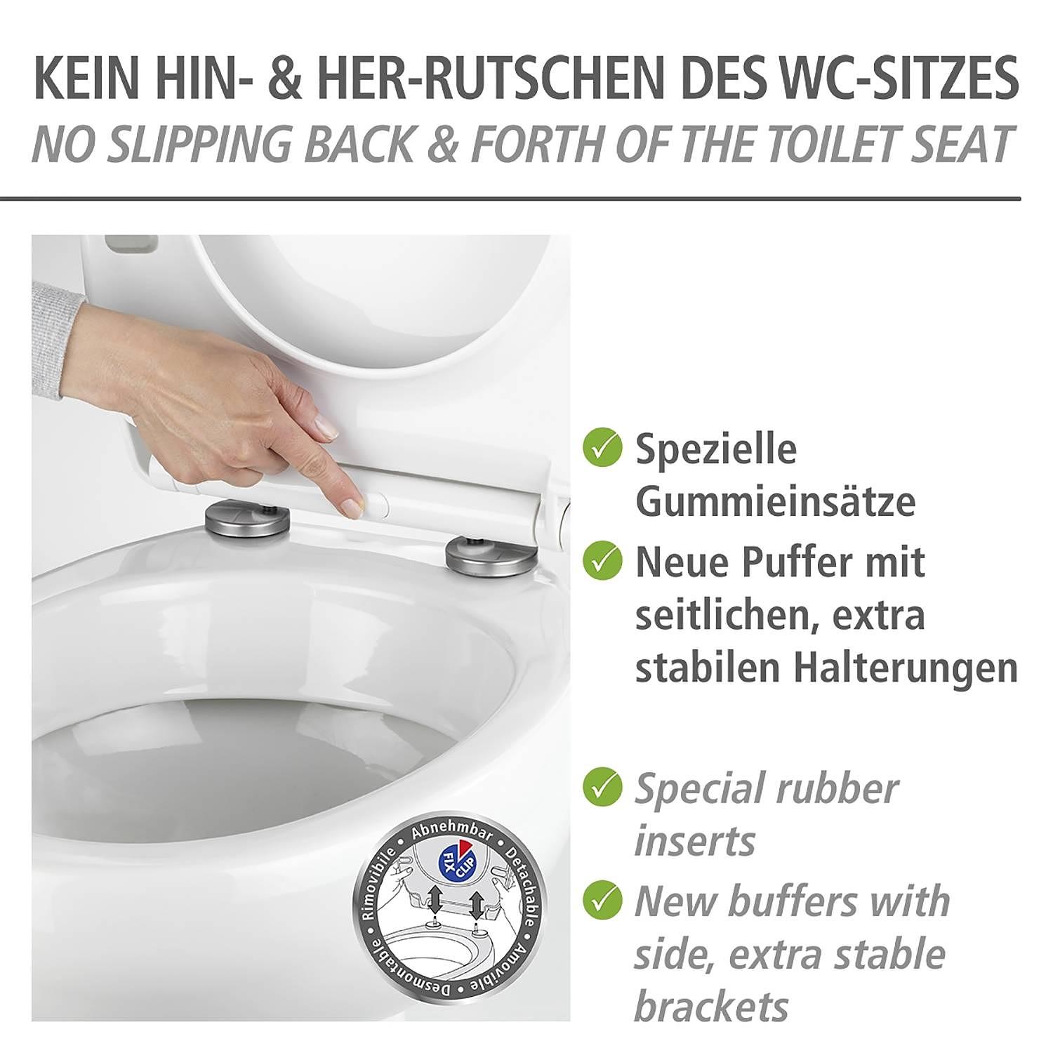 WC-Sitz Gubbio Edelstahl Weiß 3