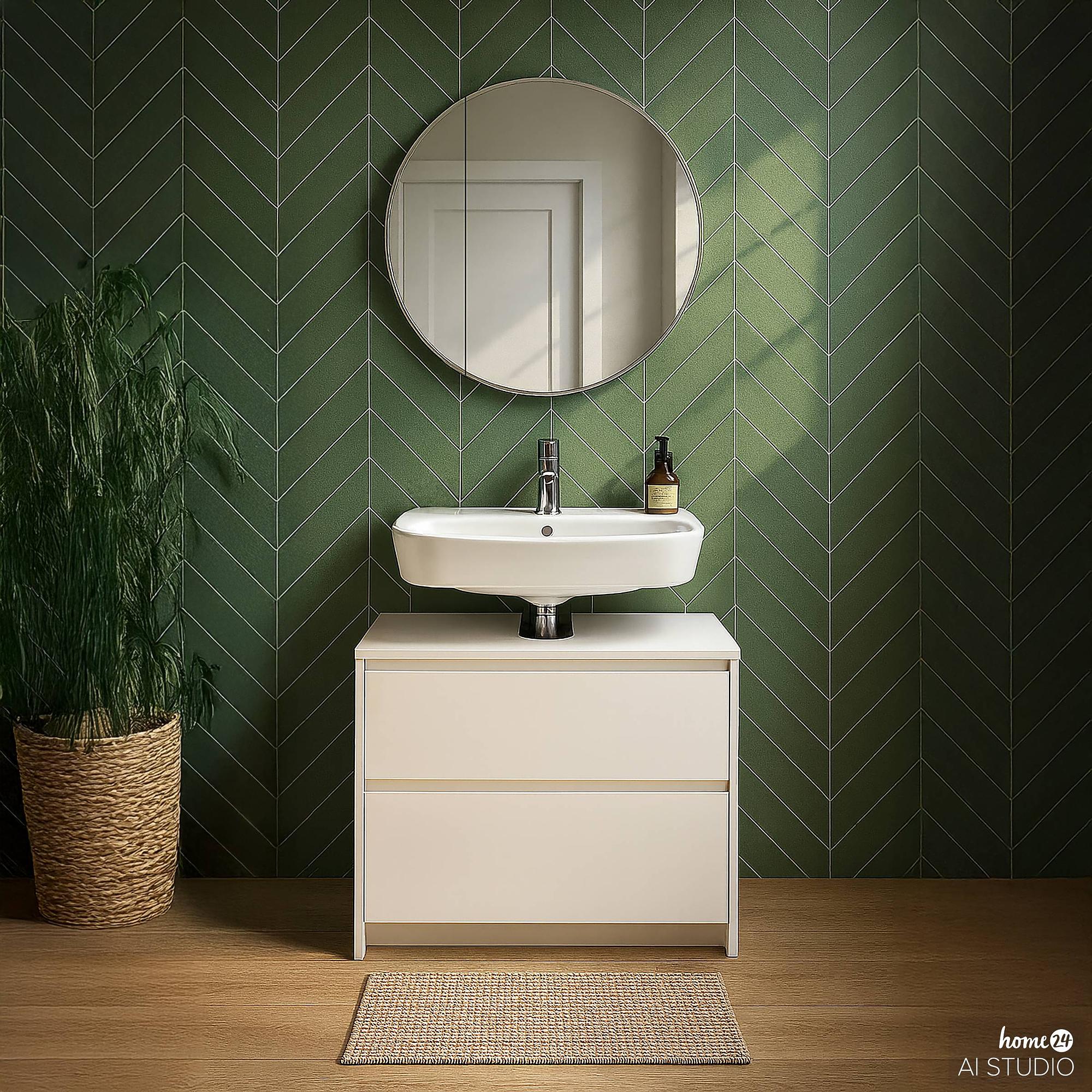 Gergov Waschbeckenunterschrank Weiß 1