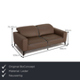 Zürich Sofa 2-Sitzer mit Funktion Leder Taupe 1