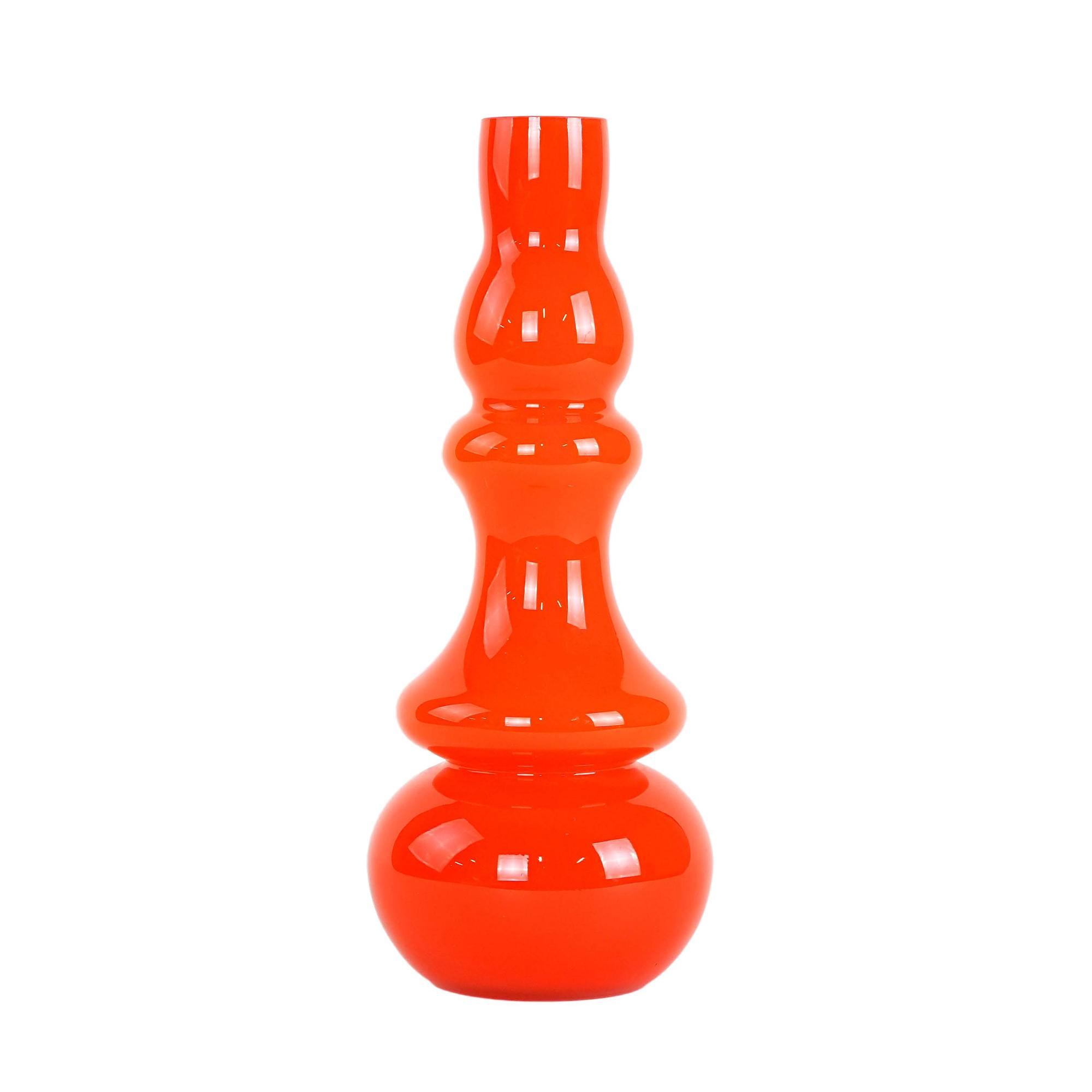Ora Glass Vase 1960s Orange 0
