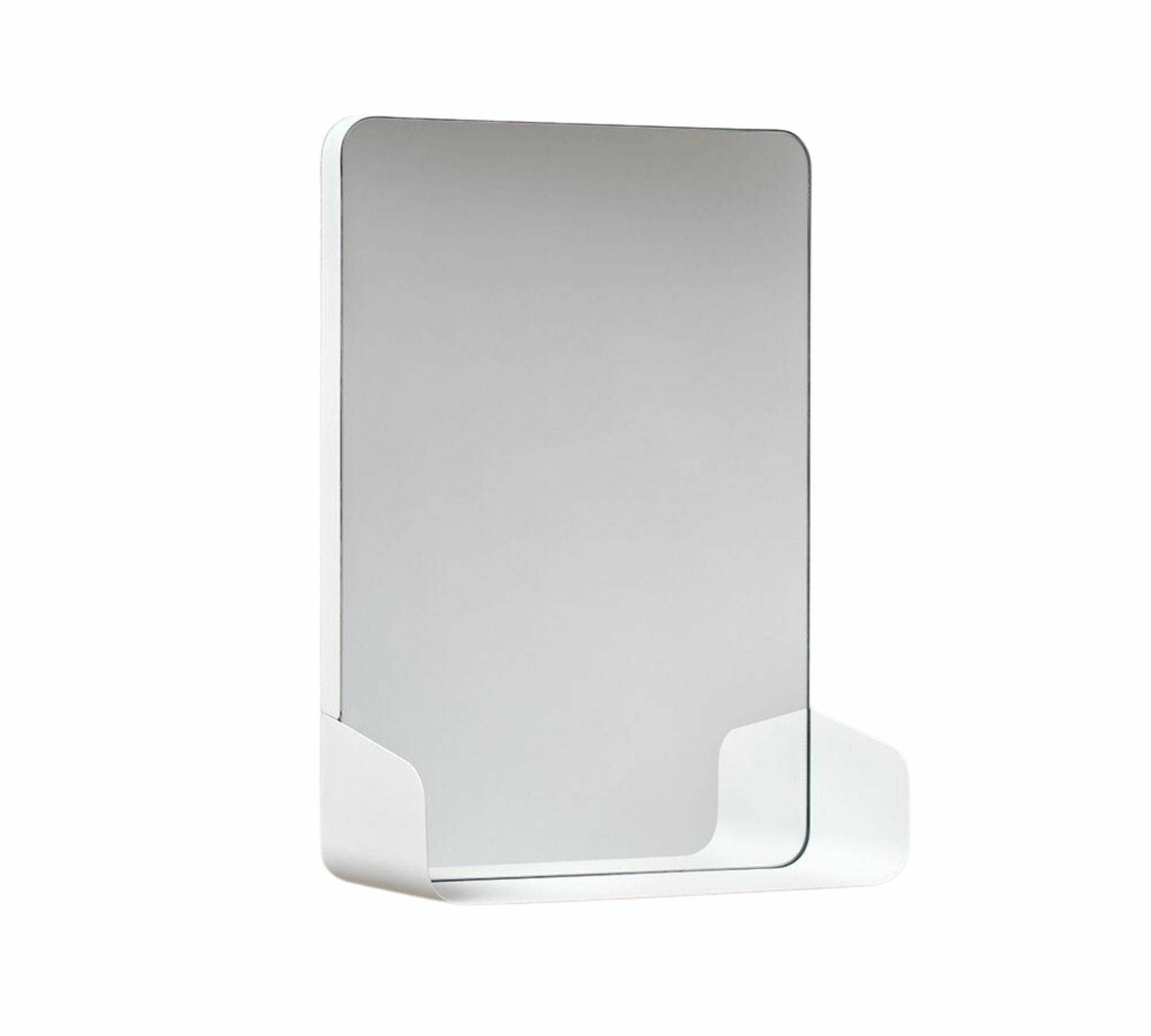 Shelf Magnetischer Spiegel mit Ablage Metall Weiß 1