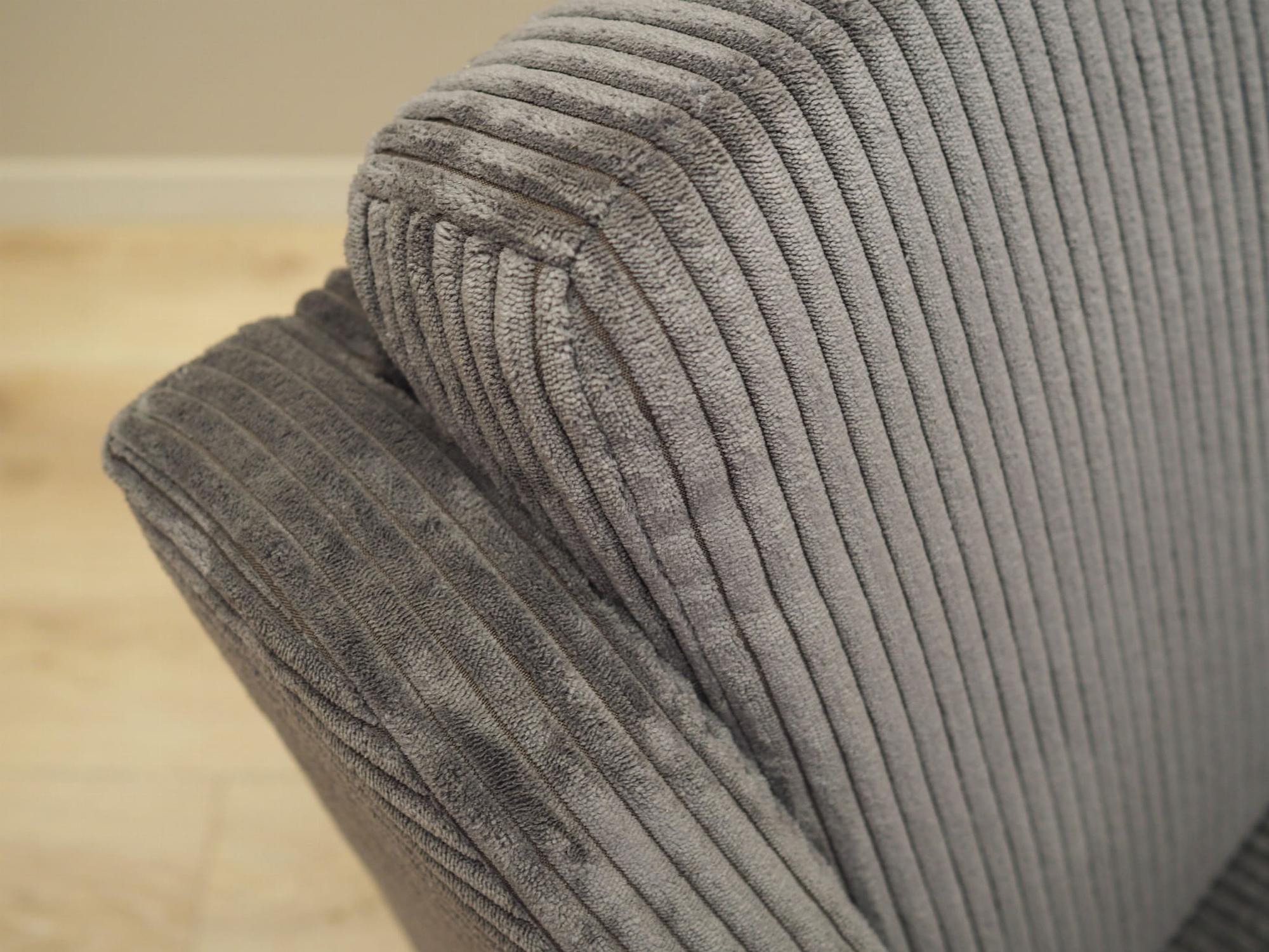 Vintage armchair beech wood velvet grey 1970s 11